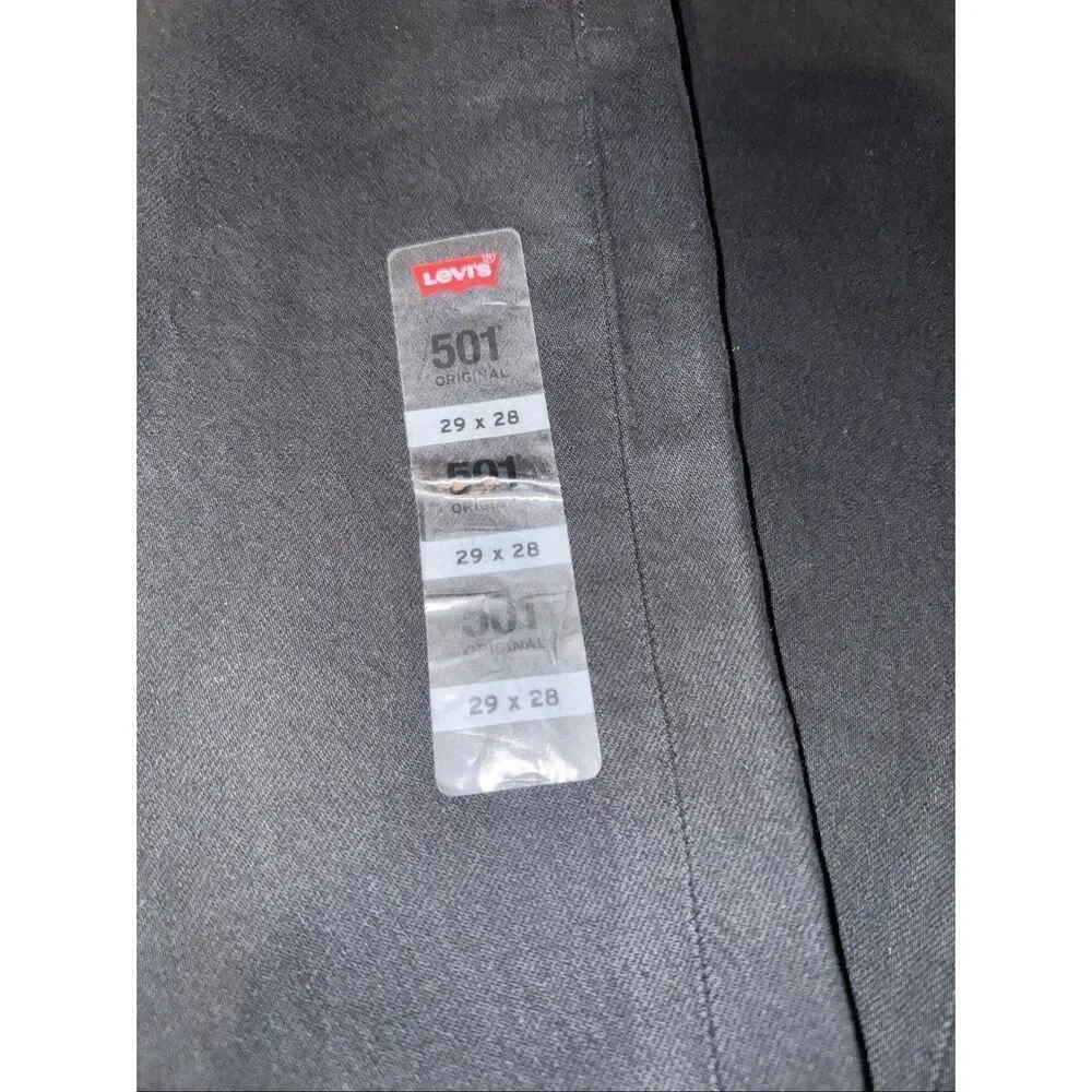NWT Levi’s 501 original black denim jeans size 29/28